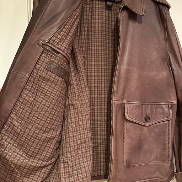 Brooks Brothers Men’s Leather Coat XL - Picture 5 of 5